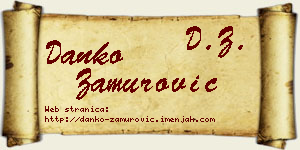 Danko Zamurović vizit kartica